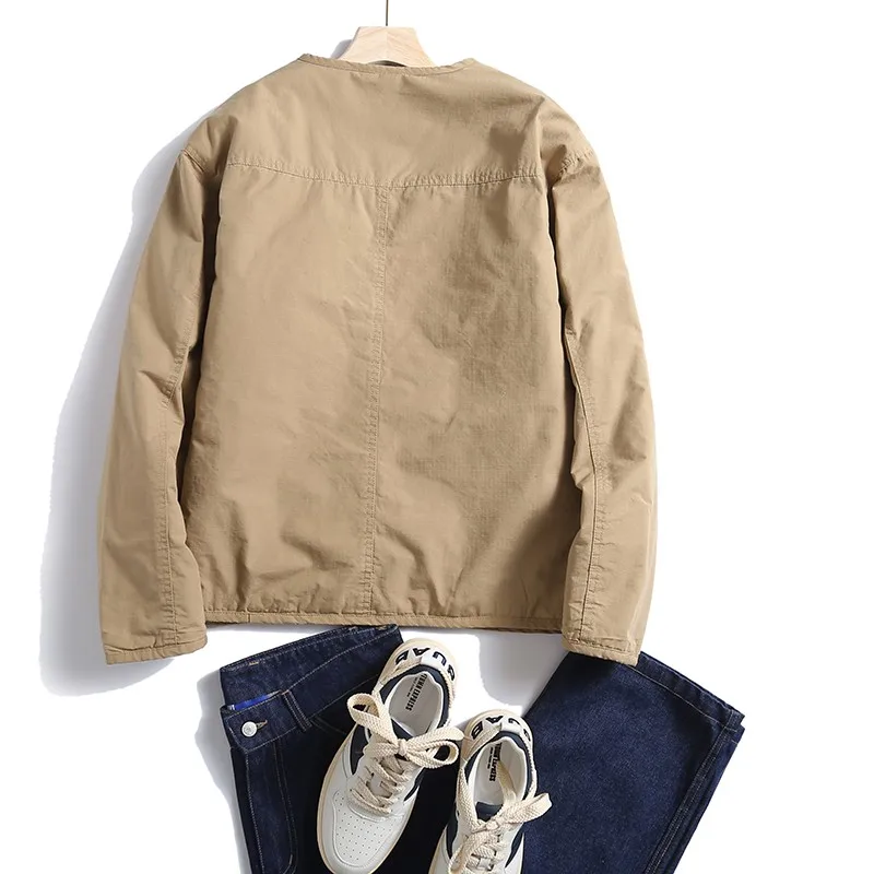 Liushu Same Sle Orders Exported to Japan Foreign Trade Cut the Tag off Goods Autumn and Winter New Product Retro Collarless...