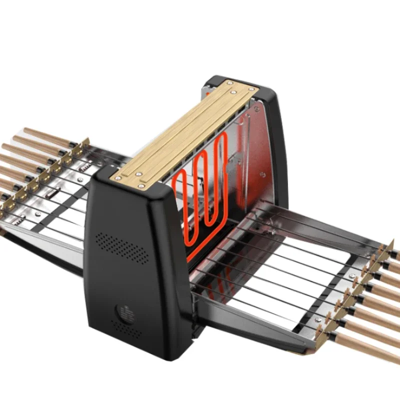 Бездымный роторный электрический гриль 220 В/1200 Вт для барбекю бытовой