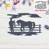 horse and groom metal cutting dies diy scrapbooking crafting knife mould blade punch decor paper cards 2022 new