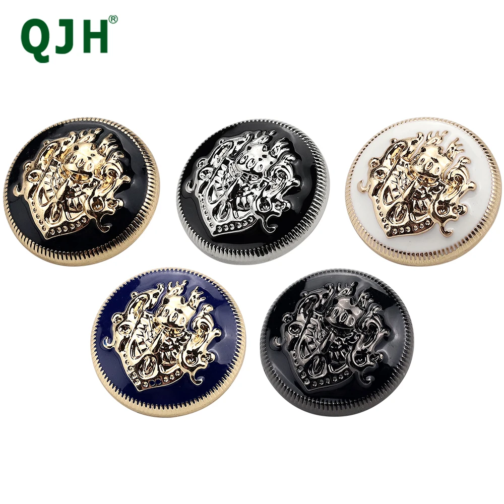 Винтажный набор золотых металлических пуговиц с короной