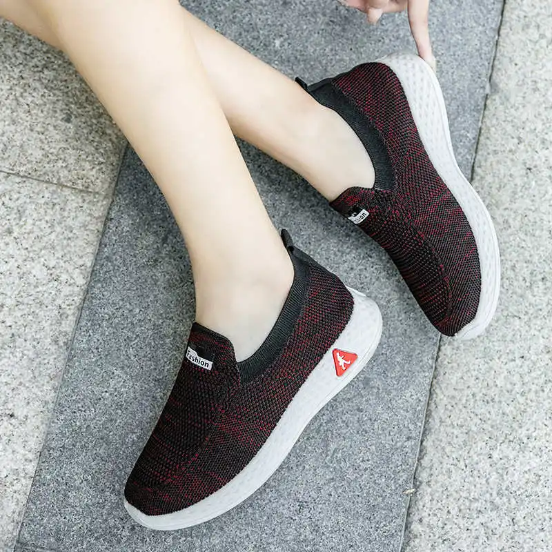 Женские кроссовки для бега 2021 Красная Спортивная обувь большого размера самые