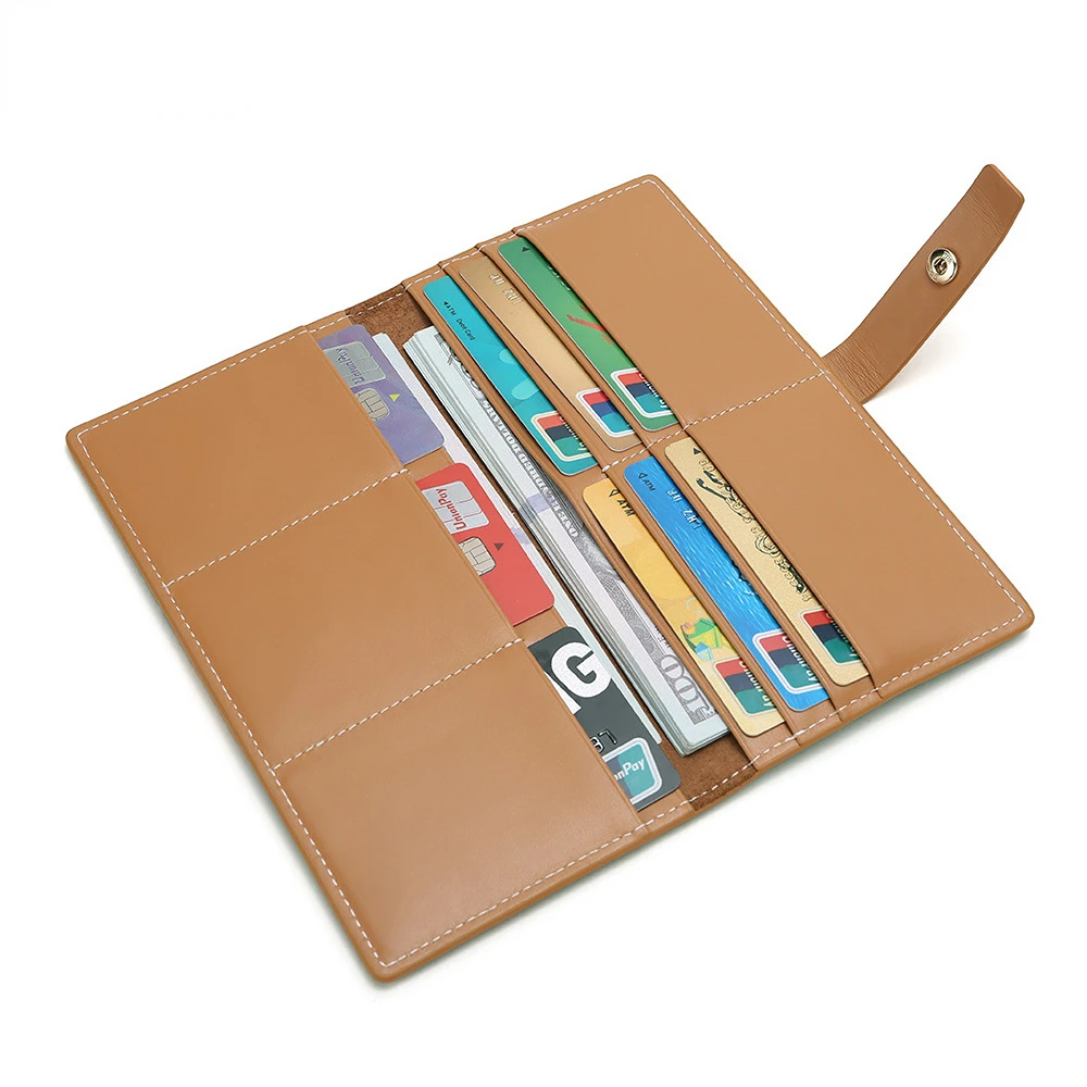 

2022 New Luxury Designer Women's Wallet Bifold Multi-card Position Clutch Brand Long Women Wallet Genuine Leather Dropshipping