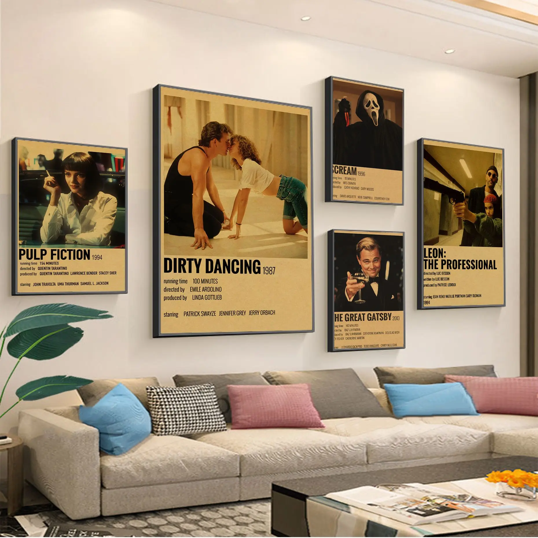 

Hot Movie Vintage Posters Call Me By Your Name /Pulp Fiction Kraft Paper Sticker DIY Room Bar Cafe Decor Gift Art Wall Paintings