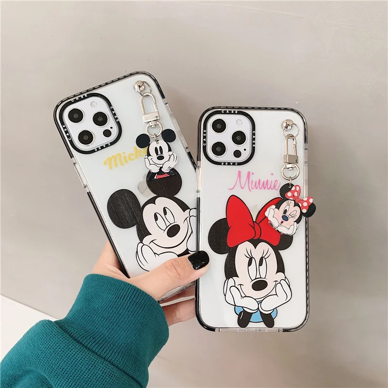 

Disney Mickey Minnie Cartoon Mobile Phone Case for Iphone 7/8 Plus X/xs Xr Xsmax 11 Pro Max 12pro Max 12mini Cute Phone Cover