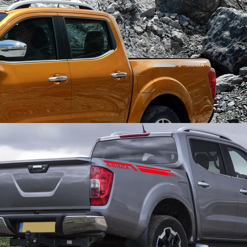 Наклейка на багажник автомобиля для Nissan Navara D40 D22 D23 NP300 наклейки в полоску пикапа