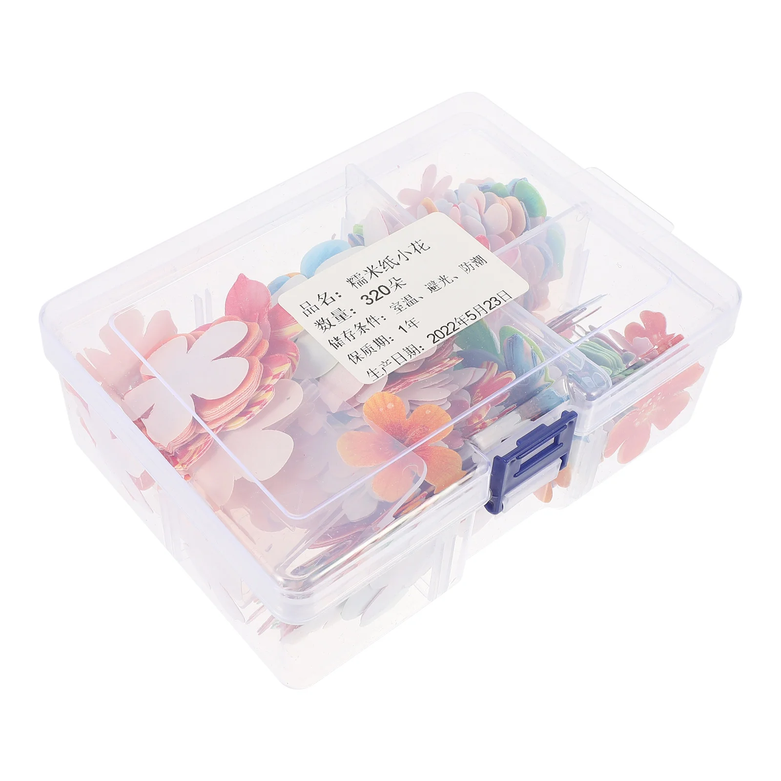 

314 Pcs Glutinous Rice Paper Florets Wedding Topper Cake Decors Cup Flower Cupcake Adornments Edible Toppers Baby Ornaments