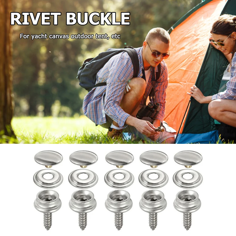 

10pcs 15mm Portable Tapping Snap Fastener Kit for Indoor Outdoor Tent Marine Yacht Boat Canvas Cover Tools Supplies