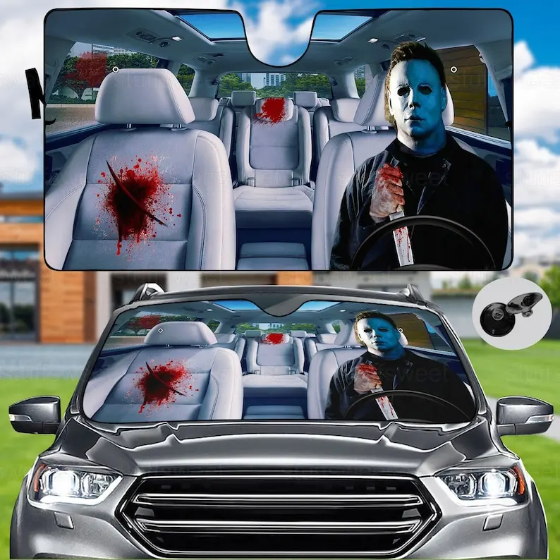 

Michael Myers Car Sunshade, Horror Movies Car Shade, Horror Movie Car Decor, Halloween Sunshade, Horror Car Accessory, Horror Ca