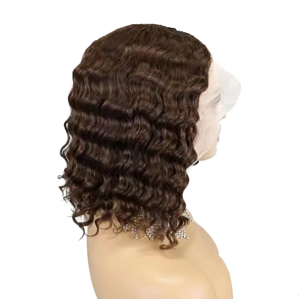 Бразильские вьющиеся фронтальные парики из человеческих волос с детскими