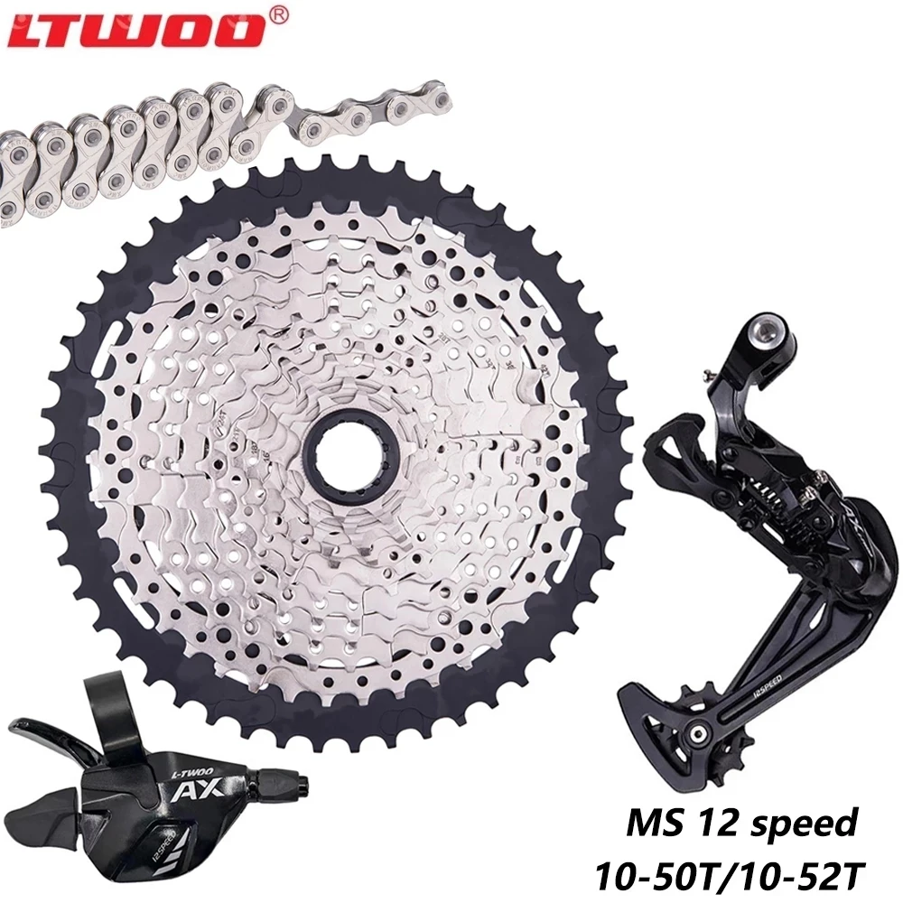 

LTWOO MTB 1*12 speed Groupset 12S MS hub 10-50T/52T Cassette 1*12s Spline Flywheel k7 Fit For M7100 XT M8100 XTR M9100 Sprocket