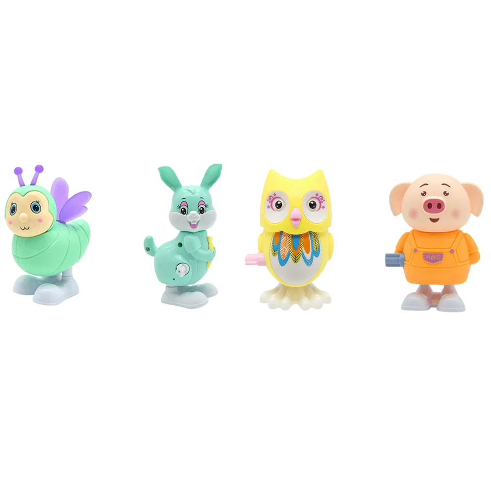 

4pcs Cartoon Clockwork Animal Toys Animal Toys Mini Wind-up Toys Kids Toys