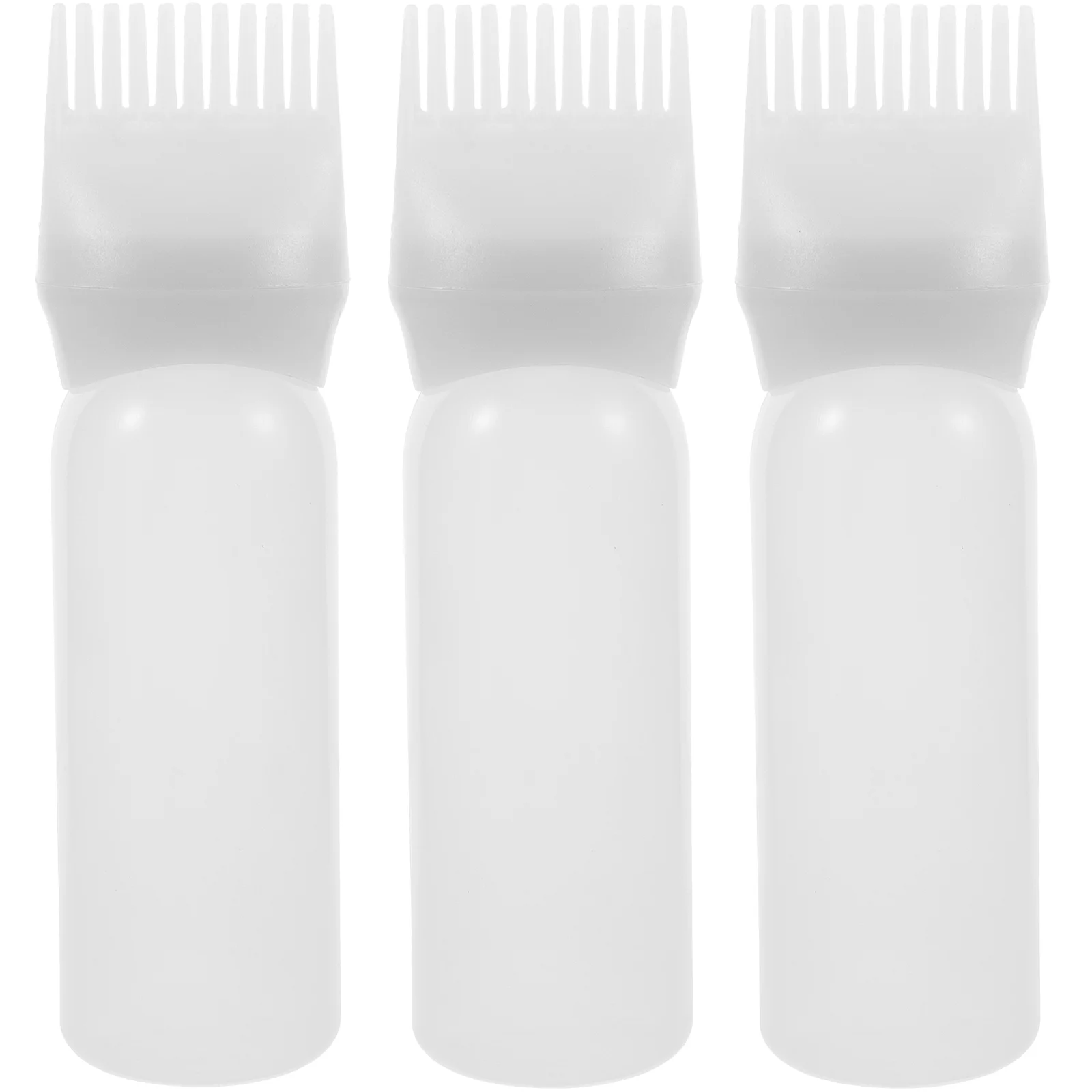 3 Pcs Medicine Bottle Hair Color Applicator Oil Root Comb Shampoo Plastic Scalp