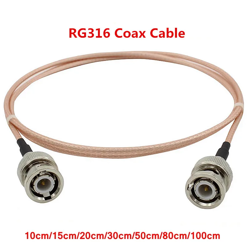 Коаксиальный кабель RG316 Q9 BNC штекер к обжим для сигнальной камеры SDI RF Pigtail Soft 50 Ом