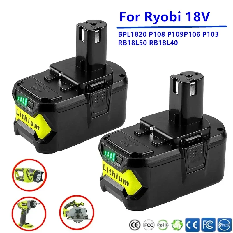 Перезаряжаемая батарея Ryobi Лидер продаж литий-ионный аккумулятор P108 RB18L40 18 в и 6000