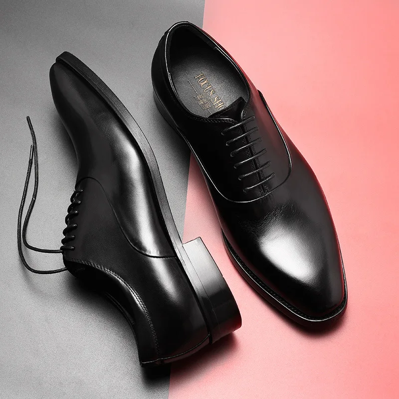 

Leather shoes men's genuine leather 2022 new business dress British style cowhide handmade casual leather shoes