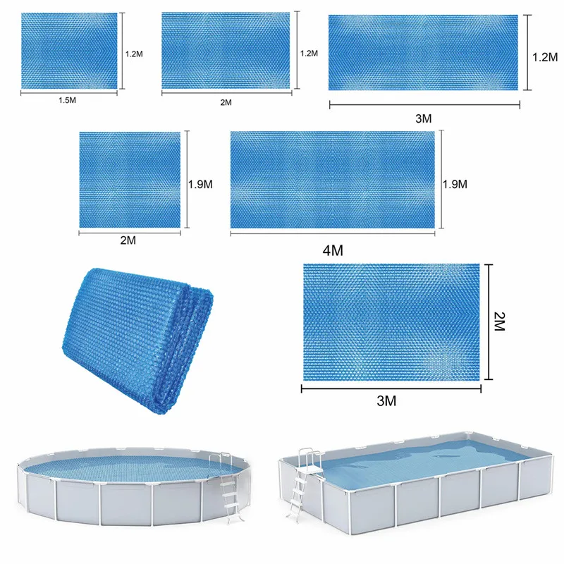 

Pool Cover Rectangular Round Solar Film Cover Pool Cover Solar Tarpaulin Swimming Pool Protection Cover Heat Insulation Film