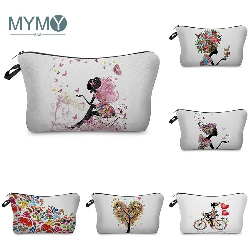 

Wishing Girl Print Makeup Bag Women's Cosmetic Bags Fashion Wallet Ladies Portable Beauty Small Purse Wedding Bridesmaid Gift