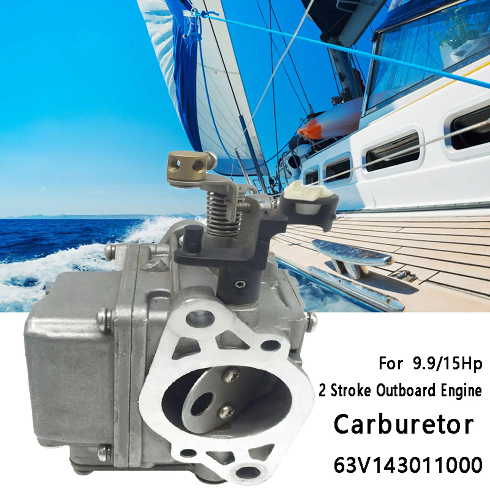Карбюратор для лодочного мотора Yamaha 9.9/15Hp 2-тактный подвесной двигатель 63V143011000.