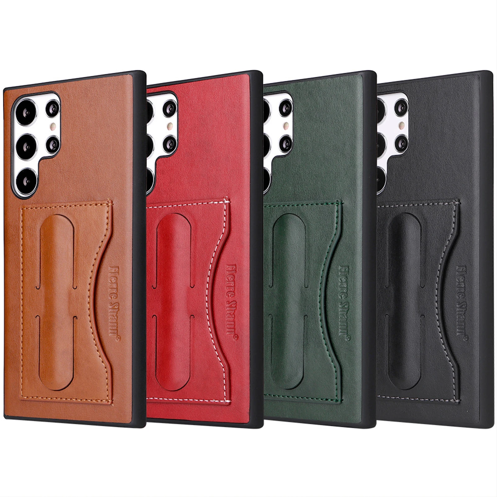 

Чехол для телефона Samsung S22 Ультра кожаный чехол с держателем для карт задняя крышка противоударный Galaxy S22Ultra S22U/S22 + Plus S22 серия