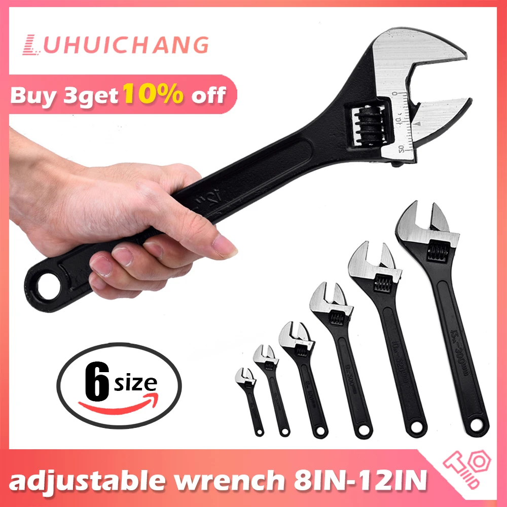 

1pcs Adjustable Spanner Universal Key Nut Wrench Home Hand Tools Adjustable Wrench