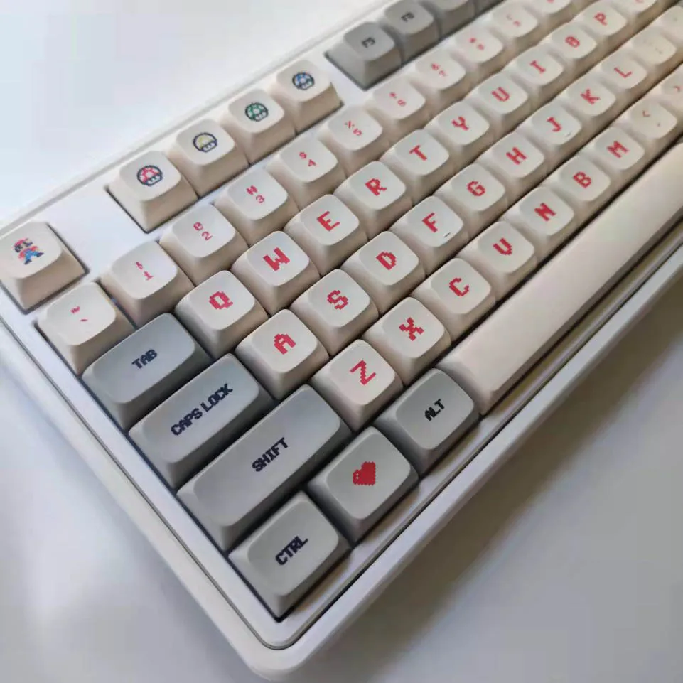 

130 Keys XDA Keycaps For Mechanical Gaming Keyboard Retro Gameboy Style PBT Keycap Dye Sublimation Cartoon Key Caps custom GK61