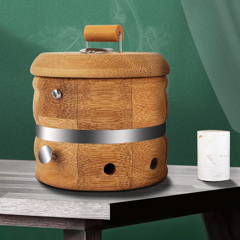 

Bamboo warming moxibustion jar suspended moxibustion pot portable moxibustion wooden moxibustion box hanging moxibustion jar