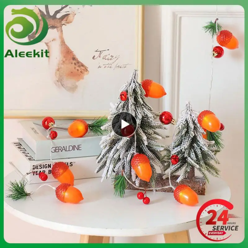 

Christmas Pinecone Bell Lamp String Simulation Pine Needle Lamp Portable Ambient Light Christmas Decorations Home Xmas Supplies