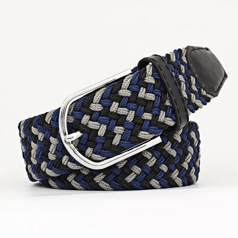 

Belt Elastic for Men Golf Leather Top Tip Male Canvas Stretch Braided Waist Belts Wide Designer Belts for Women
