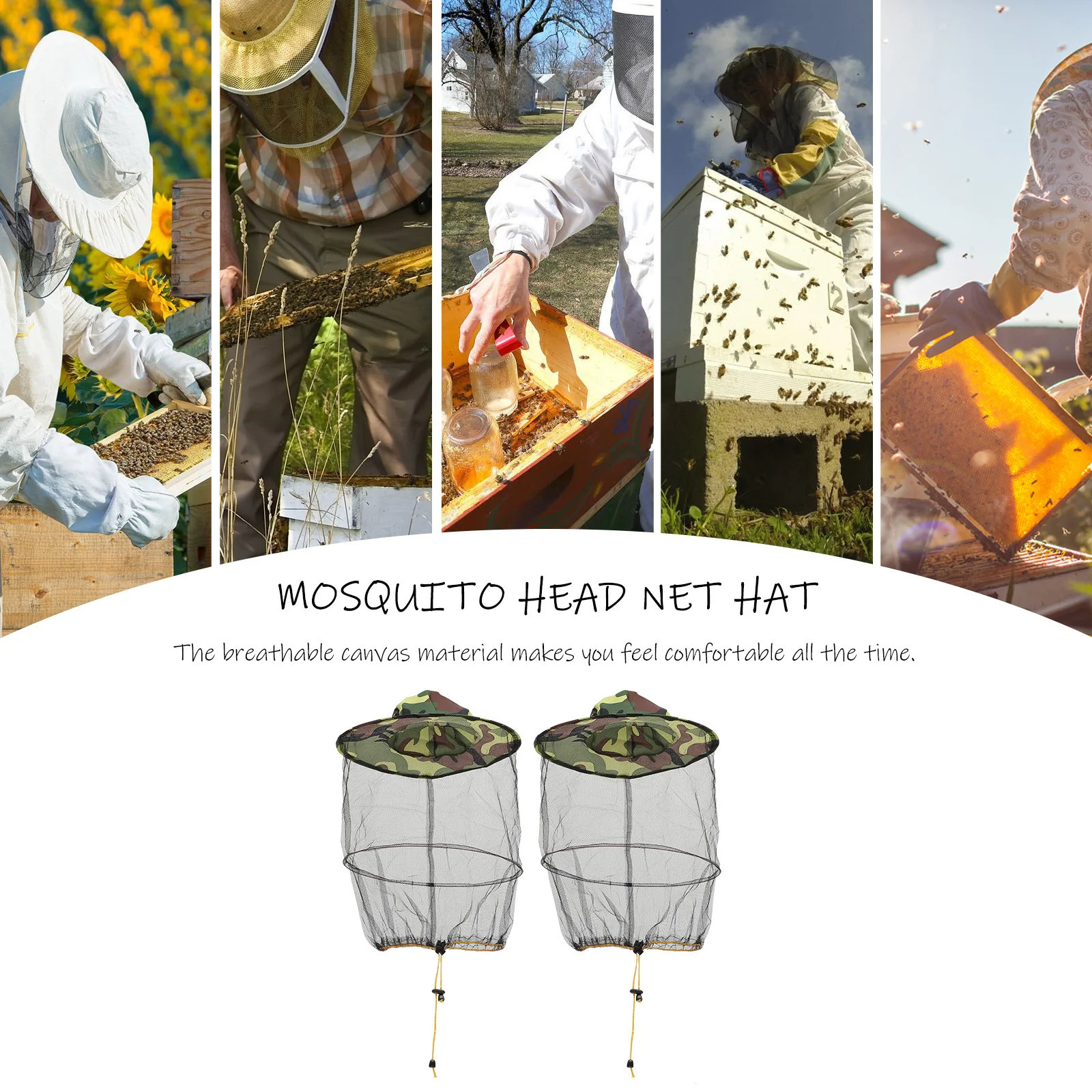 

2 Pcs Men Caps Hats Midge Net Hat Anti Bee Hat Face Protector Mesh Hat Ny Hats Men