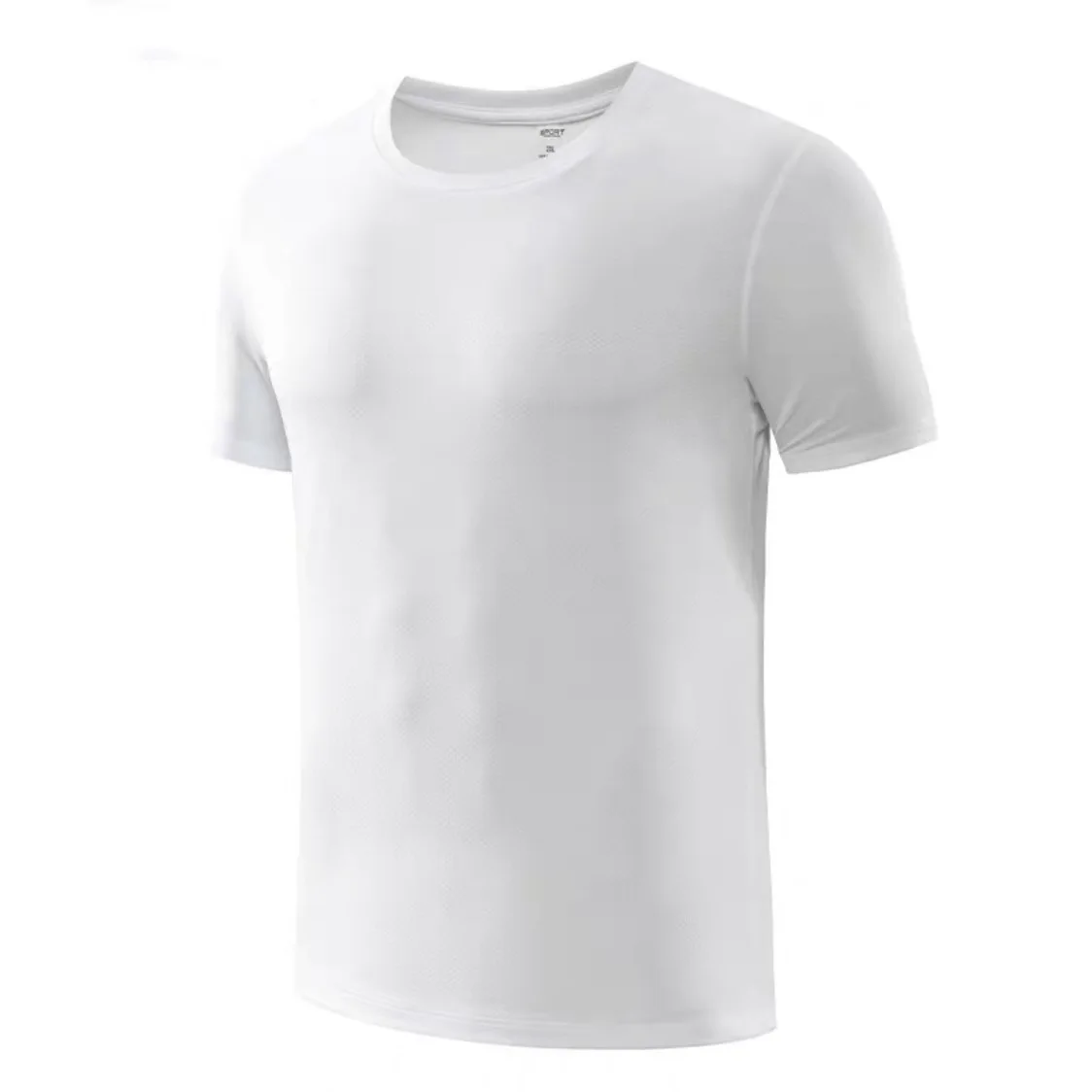 Summer Ice Silk T-shirt Men's Cold Short Sleeve O-neck Stretch Quick-drying Breathable Sports Shirt Men Autumn Long Sleeves Top