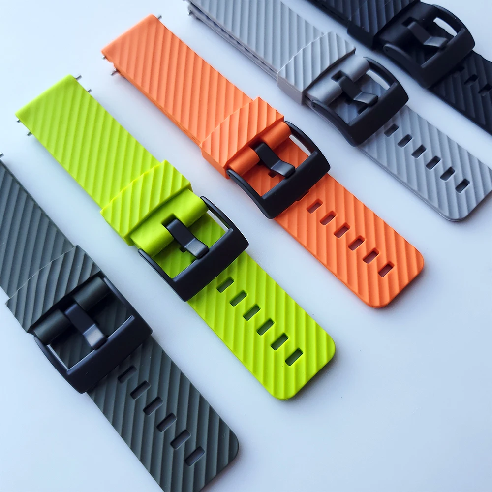 Hit color Silicone Strap For Suunto 7 / Suunto 9 / Suunto Spartan Sport Wrist HR / Suunto D5 Watch band 24mm Watchand Bracelet