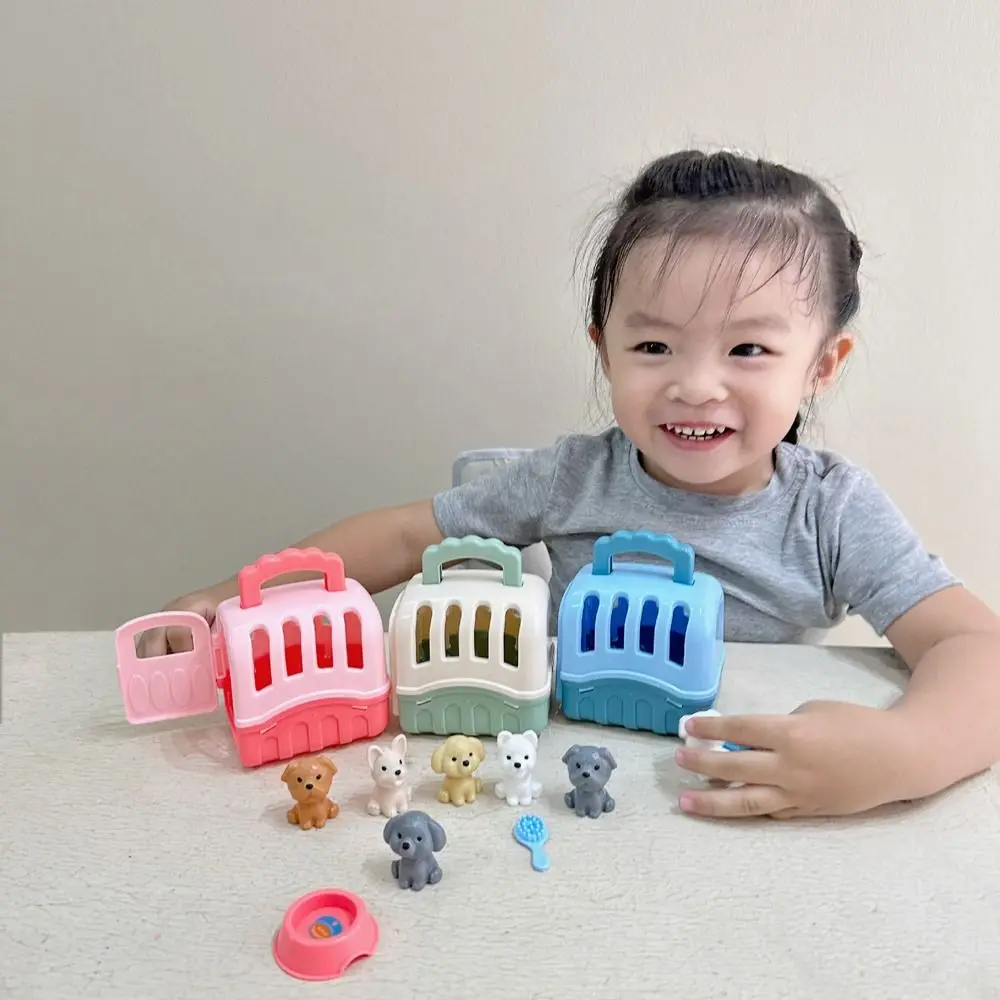 Корзина для домашних животных набор кукол собак игровой домик Миниатюрная