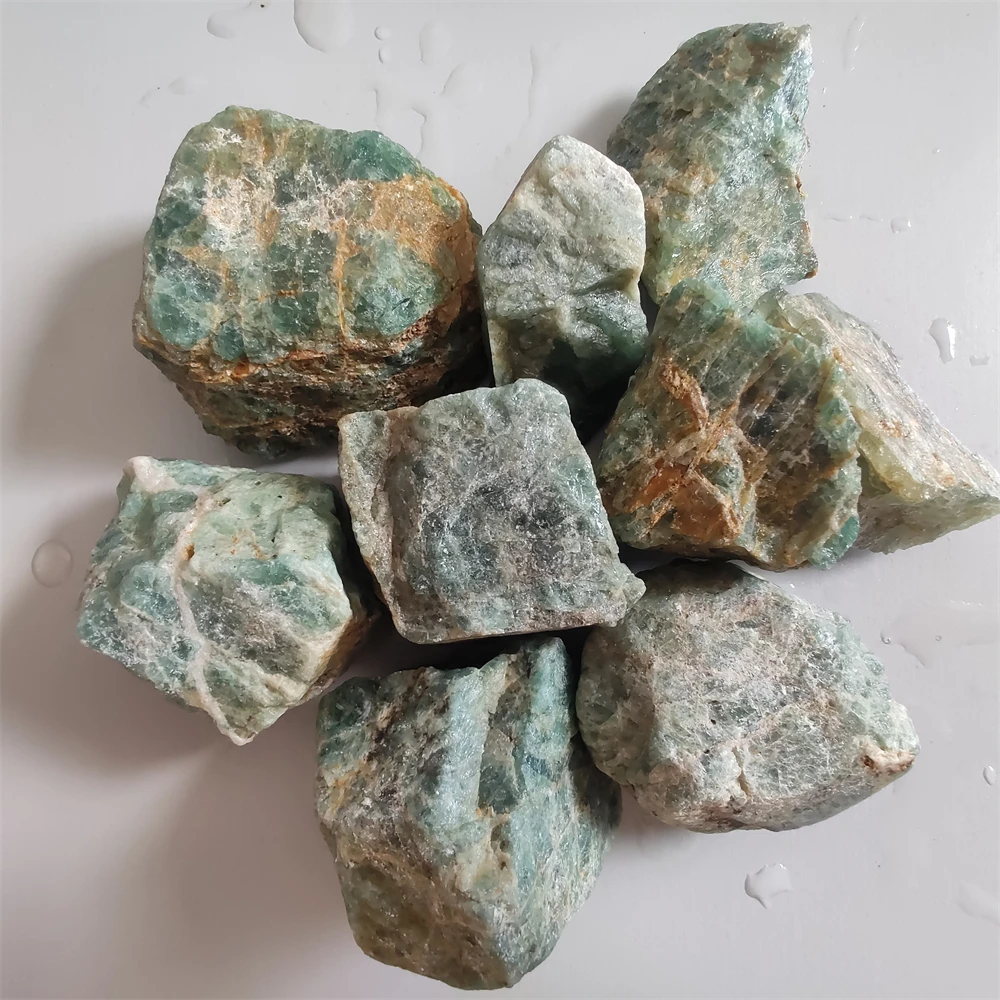 

Natural Crystal Blue Apatite Green Rough Stone Raw Gemstone Mineral Specimen Irregular Crystal Reiki Healing Stone