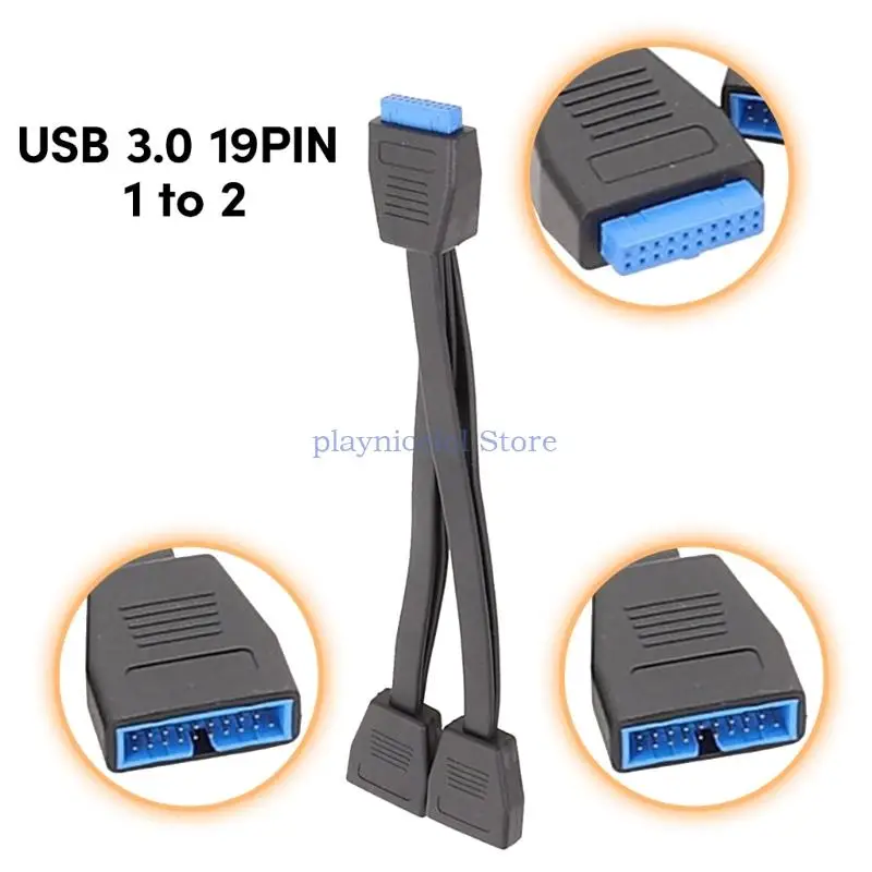 

19Pin USB Header USB3.0 1 to 2 Splitter Internal USB Extension Cable for Computer Motherboard 200mm
