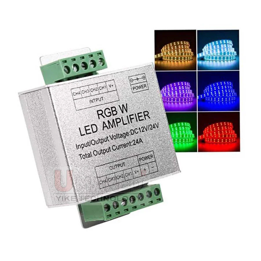 

Aluminum 12A/24A/30A LED Amplifier DC5V 12V 24V RGB/RGBW Strip Light Controller SMD 5050 2835 Lamp Tape Power Repeater Console