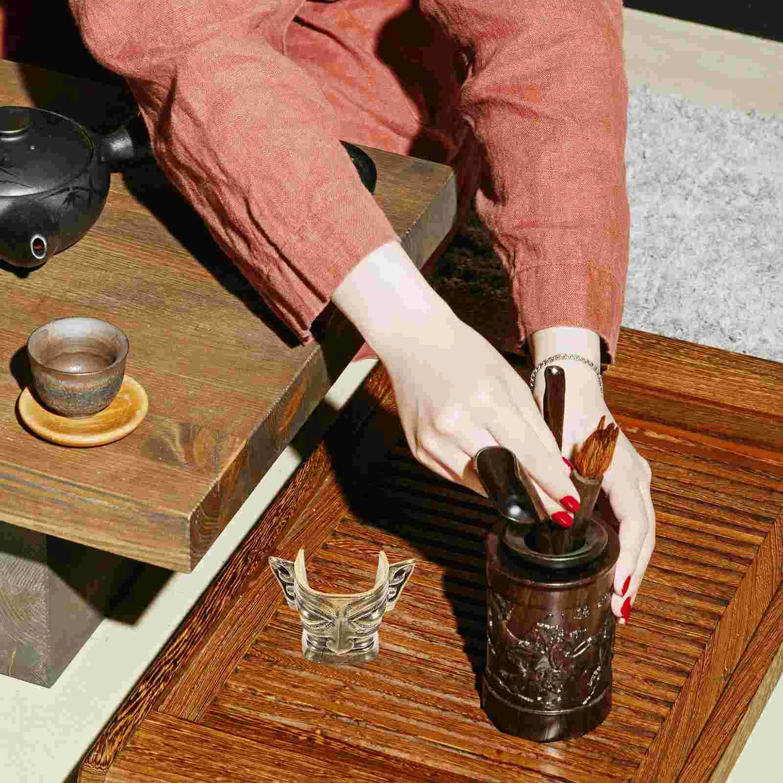 Sanxingdui бронзовые украшения для ванной комнаты китайский чай металлическая маска