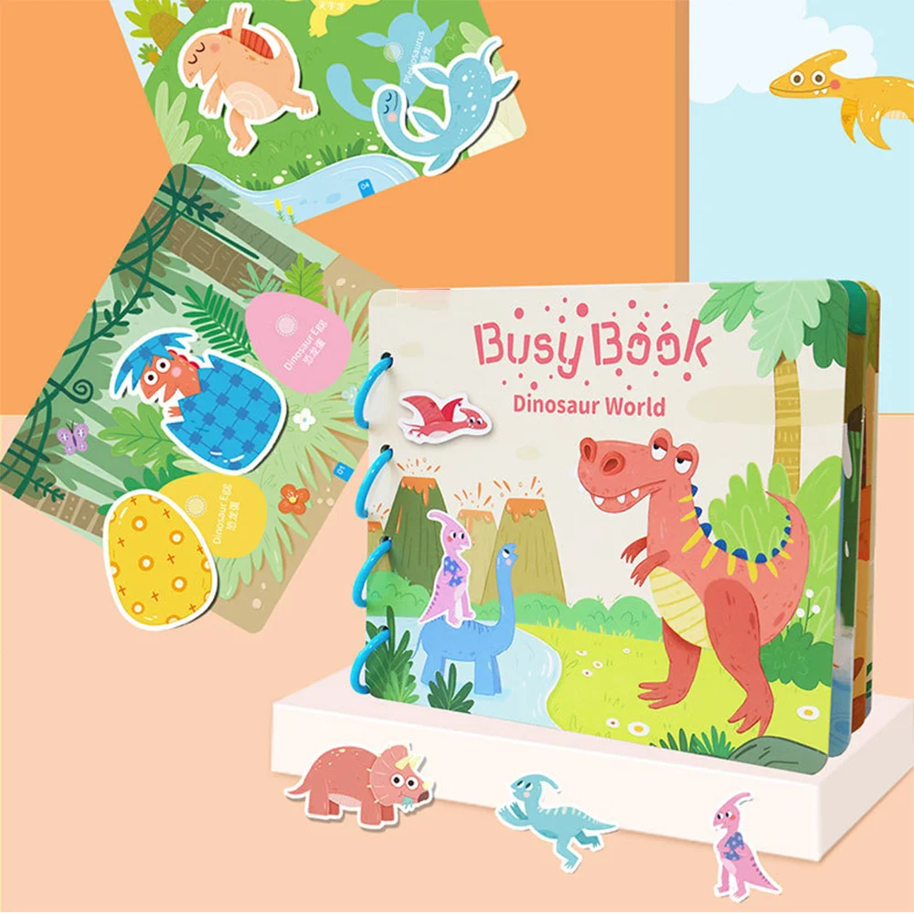 

Busy Book Sensory Educational Toys Themes Learning Repeated Use for Boys Girls Develops Fine Motor Skills for Children THJ99