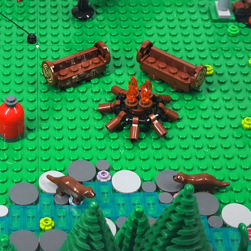 JIMITU Строительные блоки сцены кемпинга