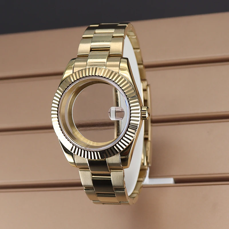 36mm/40mm Gold Case Watch Watchband Sapphire Crystal For oyster perpetual day date nh35 nh36 Miyota 8215 Movement 28.5mm Dial enlarge