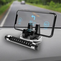 phone holder temporary parking sign car mounted rotatable universal mobile phone holder hidden car moving phone car decoration