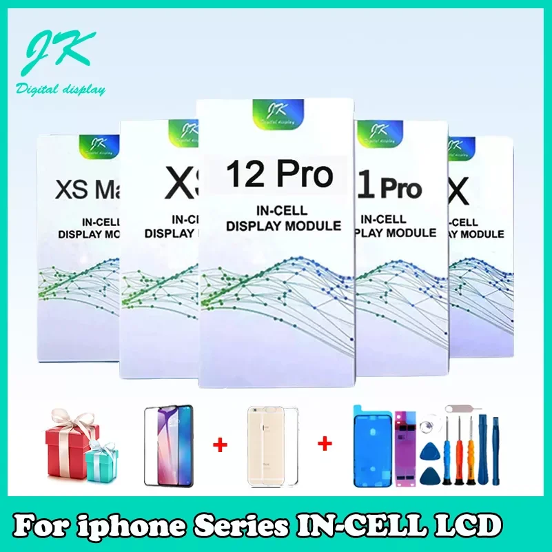 

JK Incell Screen For iPhone X XR XS Max 11 11Pro Max 12PRO LCD Display Touch Screen Digitizer Assembly Replacement No Dead Pixel