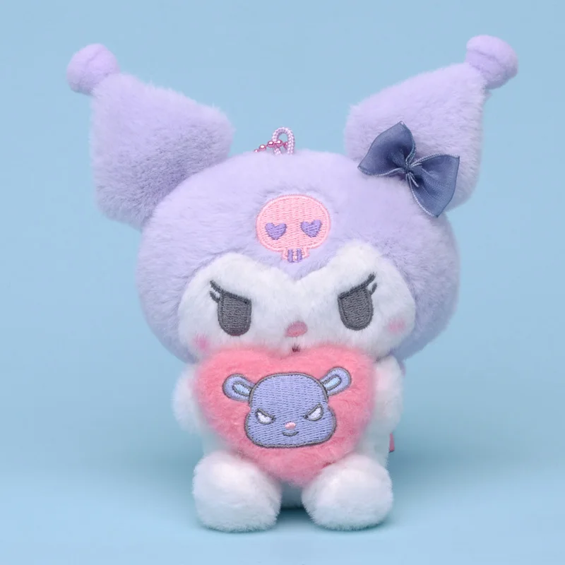 

15cm Sanrio Plush Stuffed Toys Cartoon Anime Figure Kuromi Cute Keychain Pendant Soft Doll Baby Birthday Gifts Kawaii Xmas Decor