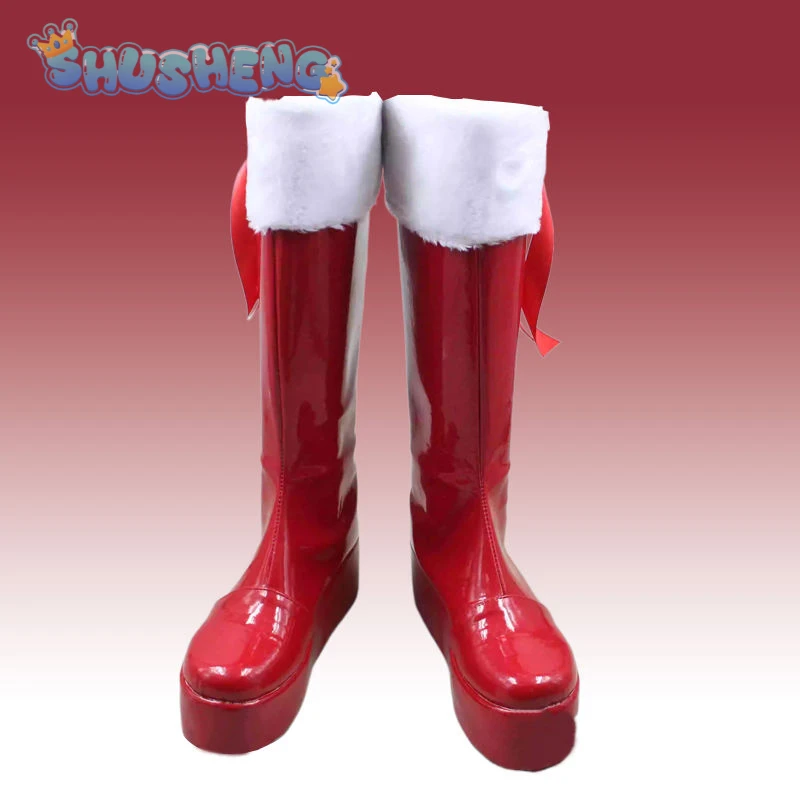 Аниме EVA Asuka Langley Soryu Косплей Шикинami Rangur 스 Обувь Рождественские теплые красные