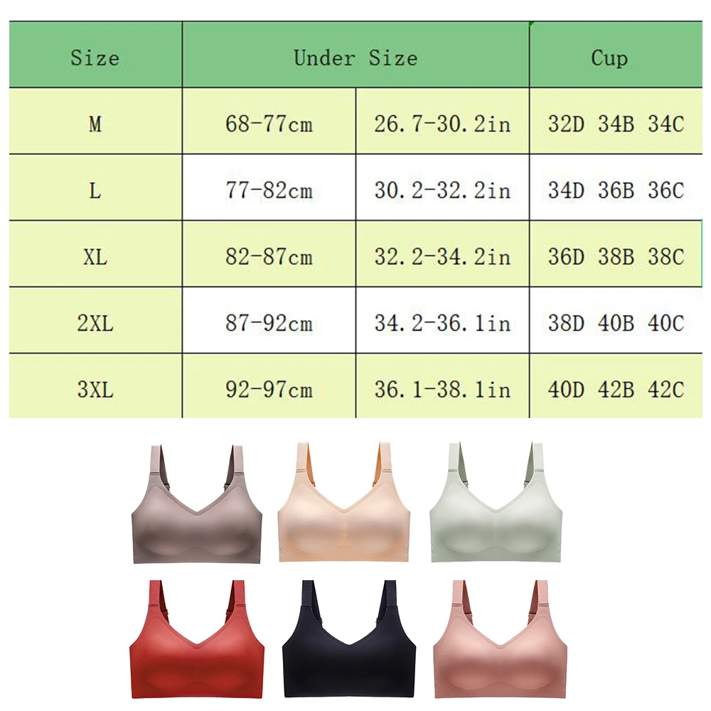 Plus Size Bras Seamless Wireless Brassieres Soft Intimate Underwear Comfortable Sleepwear Sexy Underwear Top Bra