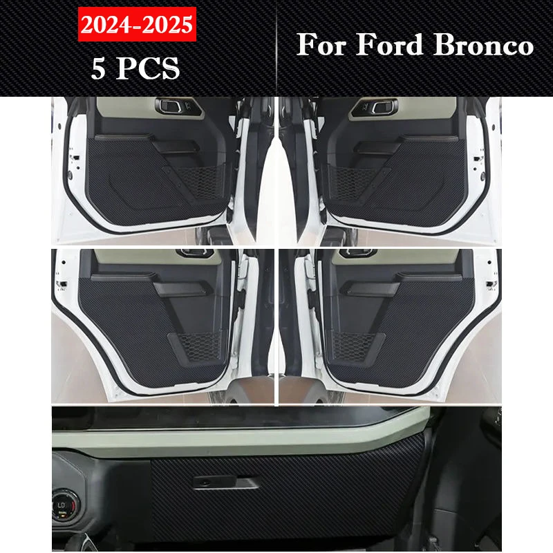 Для Ford Bronco 2024 2025, противоударный коврик для двери автомобиля, защитная наклейка для перчаточного ящика, устойчивая к царапинам пленка, аксессуары для интерьера