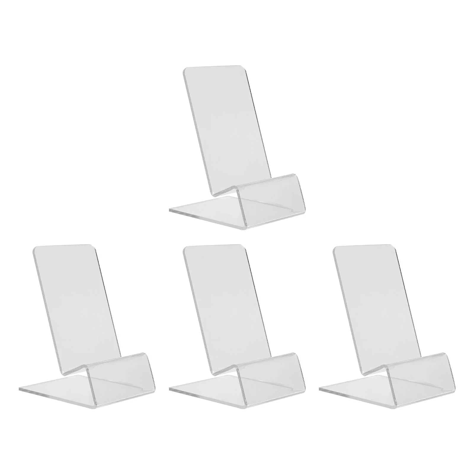 

Phone Stand Acrylic Holder Cell Mobile Display Desk Recording Clear Rack Tablet Riser Shelf Desktop Stands Easel Displaying