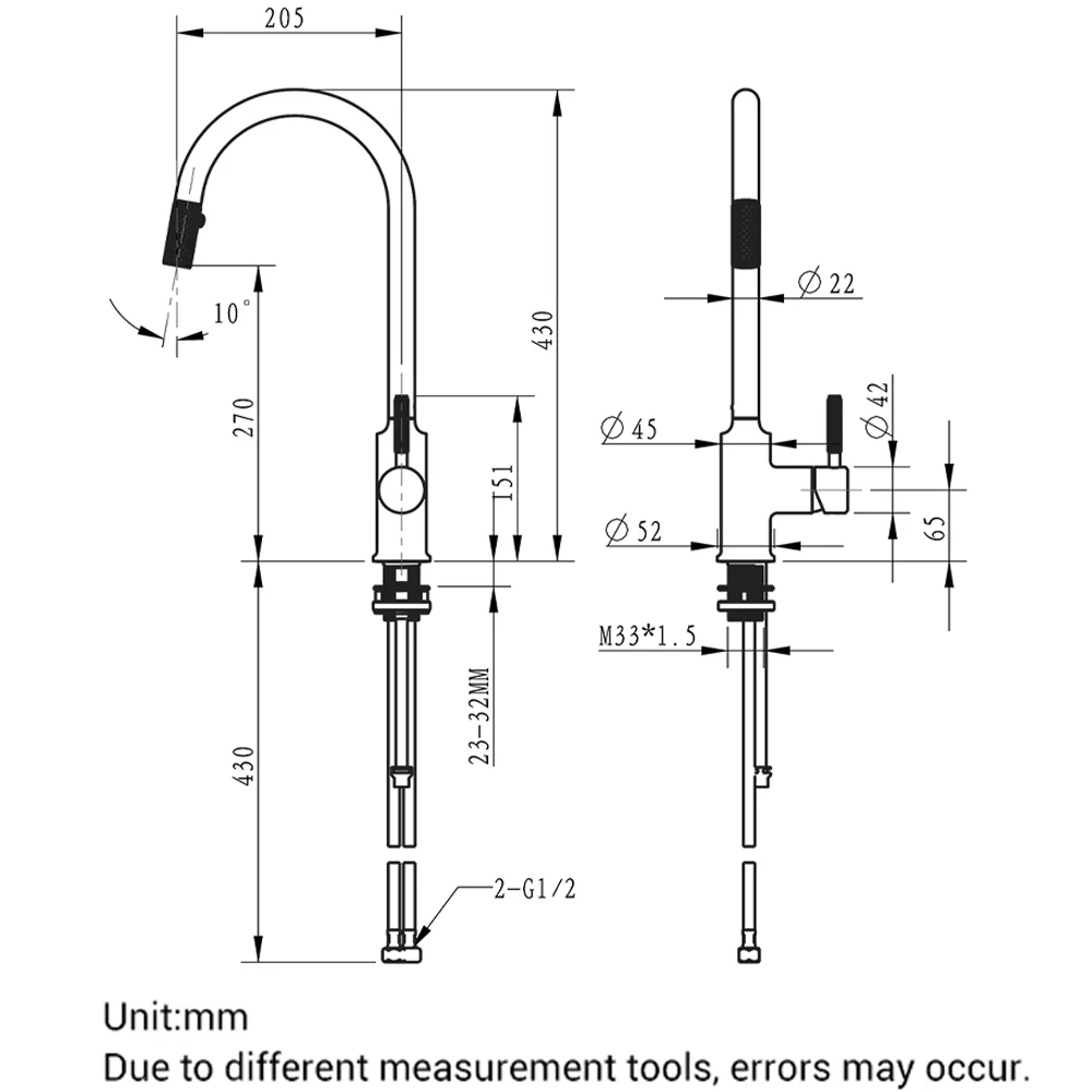 Латунный выдвижной распылитель Bagnolux золотая щетка смеситель для холодной и