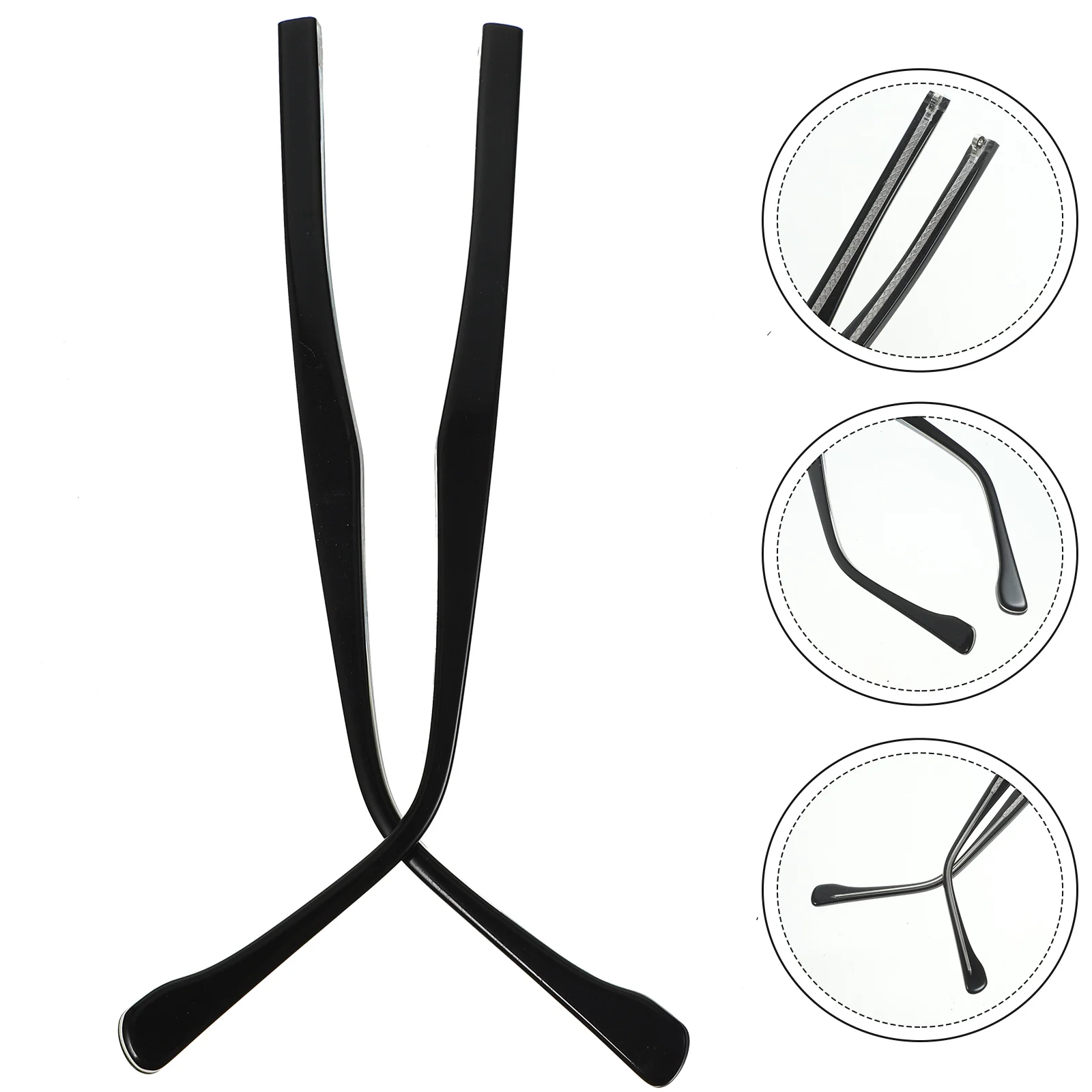 

Metal Sunglasses Accessories Eyeglasses Arms Legs Temple 13.5X0.6CM Replacements Temples Parts Black