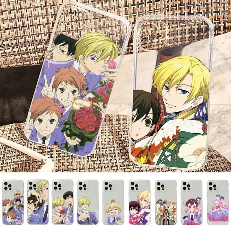 

Ouran High School Host Club Phone Case For iPhone 11 12 13 14 Mini Pro Max XR X XS TPU Clear Case For 8 7 6 Plus SE 2020