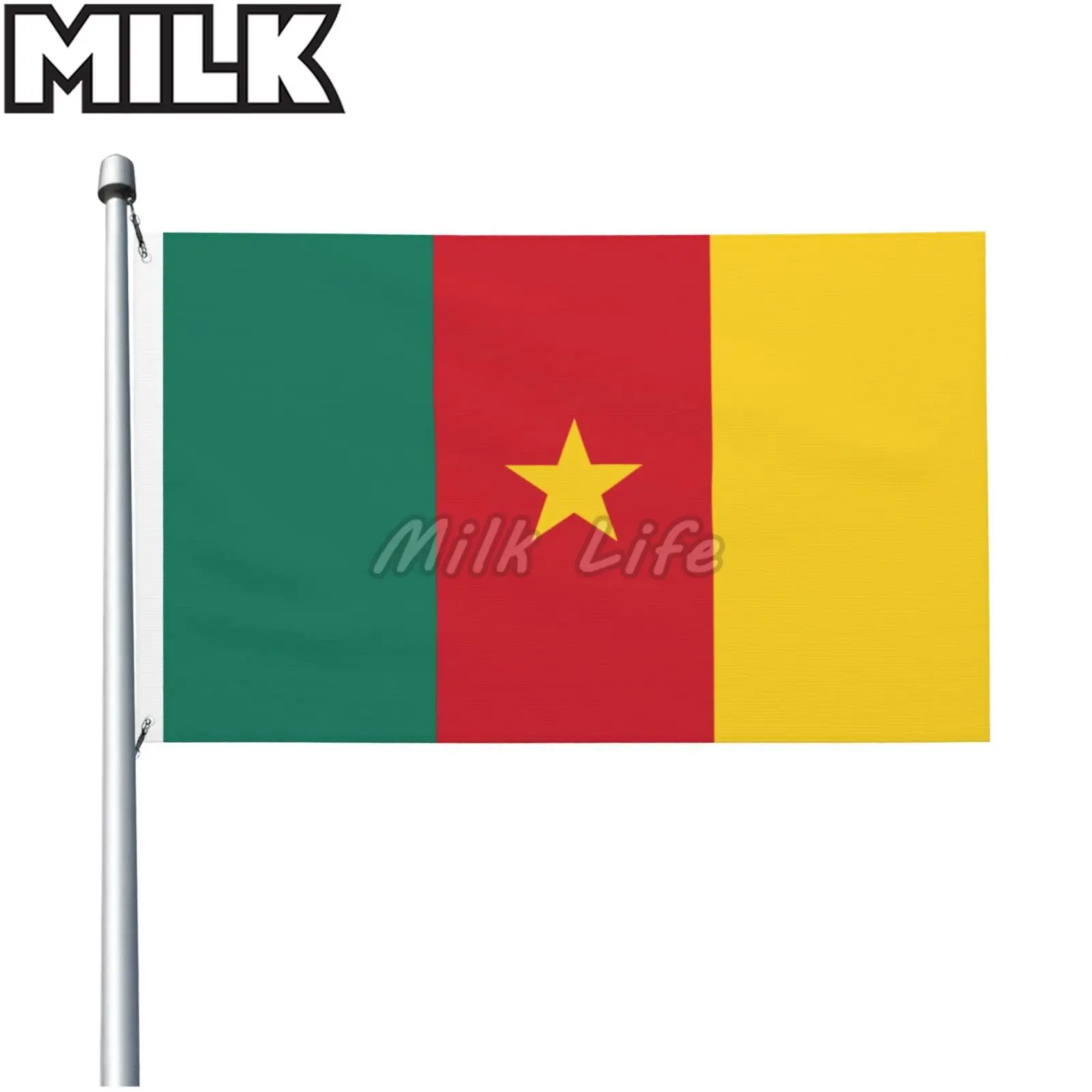 

Double-sided Printing Cameroon National Flag with Grommet Indoor and Outdoor Banner Flag for Garage Home Room Bar Pub Decor